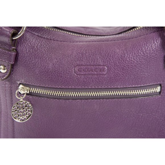 Coach 17599 Purple Leather Alexandra Satchel - Picture 4 of 7